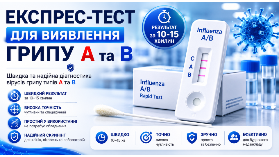 Експрес-тести для виявлення грипу типів A та B: швидка діагностика для своєчасного лікування