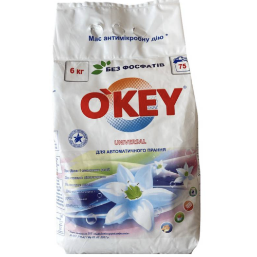 O'KEY, пральний порошок Universal автомат 6 кг