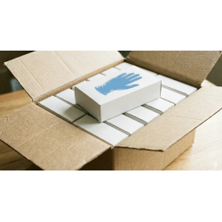 Рукавиці блакитні нітрилові "MEDICARE"  ЯЩИК №1000