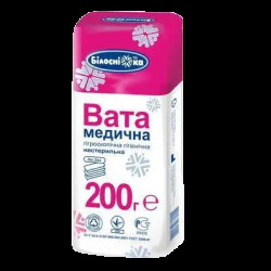 Вата медична  гігієнічна нестерильна, зигзагоподібна стрічка