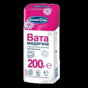 Вата медична гігієнічна нестерильна (зигзагоподібна стрічка)
