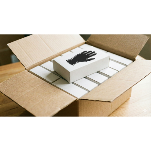 Рукавиці чорні нітрилові "MEDICARE"  ЯЩИК №1000