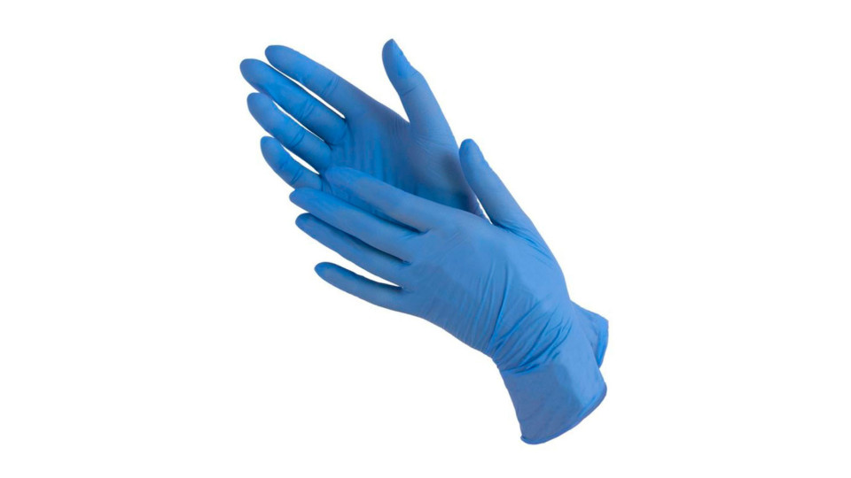 Рукавиці блакитні нітрилові "MEDICARE" (нестерильні, без пудри, текстуровані) №100