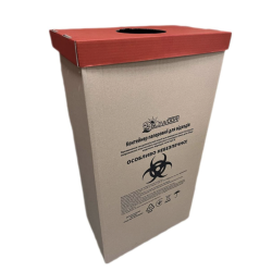 Контейнер одноразовий допоміжний для утилізації. Об’єм: 100 л, габаритні розміри: 460х270х845 мм.